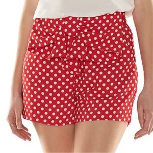Disney's by LC Lauren Conrad Polka-Dot Soft Shorts with Pockets Size Medium